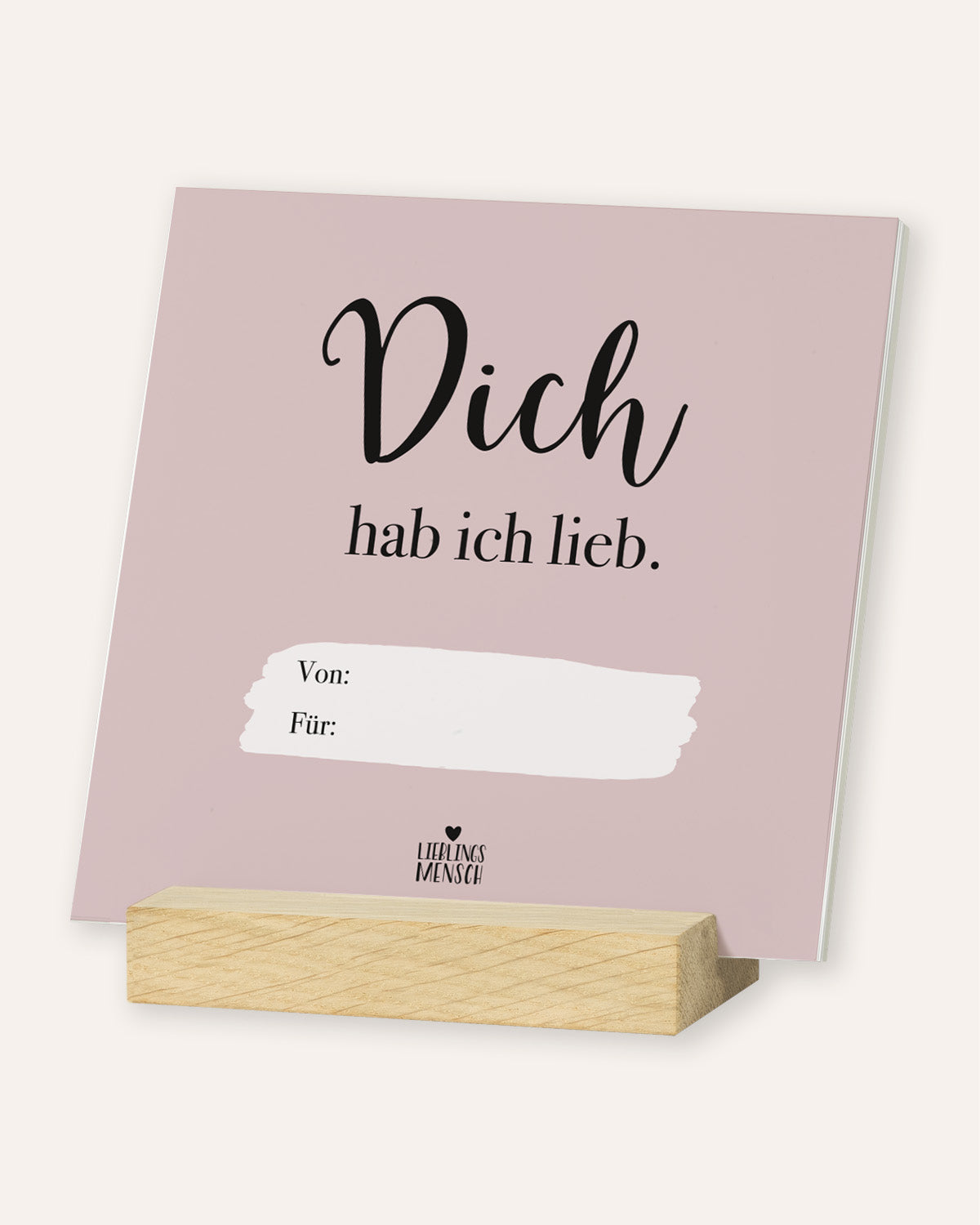 Gutscheinkarten für Verliebte Karten im Holzaufsteller Lieblingsmensch®