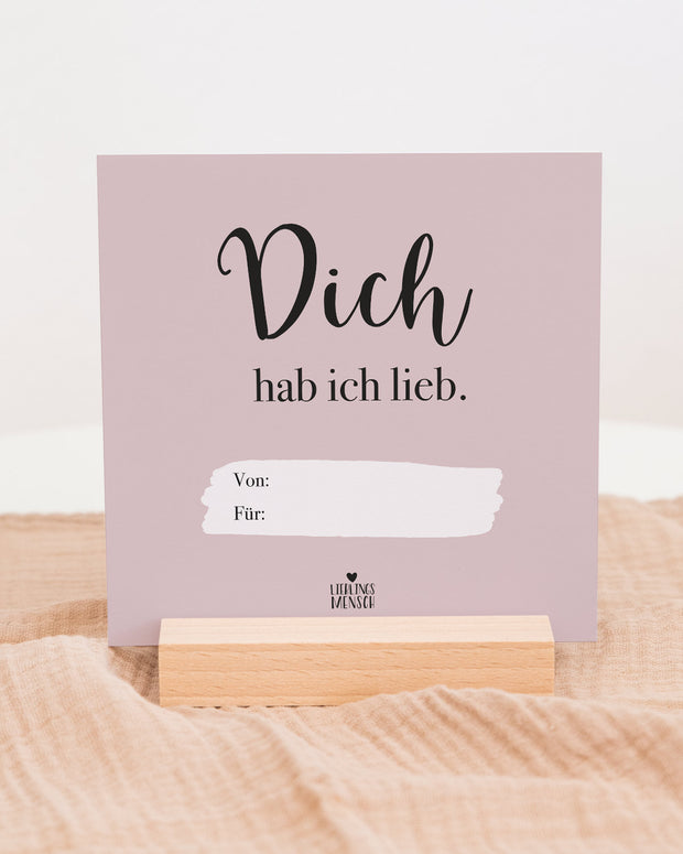 Gutscheinkarten für Verliebte Karten im Holzaufsteller Lieblingsmensch®