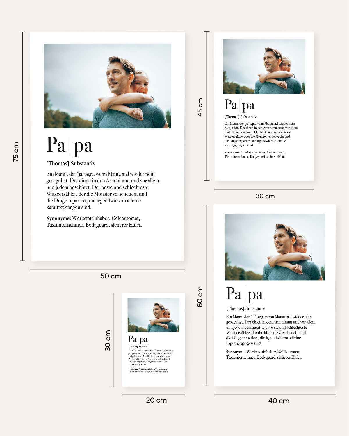Definition Papa - Foto Poster Poster Lieblingsmensch®