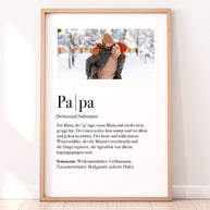 Poster Definition Papa Personalisierbar 