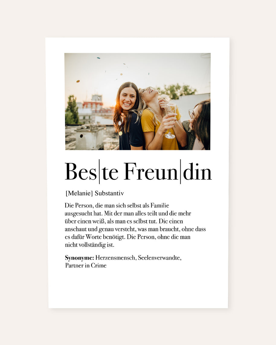 Definition Beste Freundin - Foto-Poster