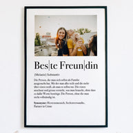 Definition Beste Freundin - Foto-Poster