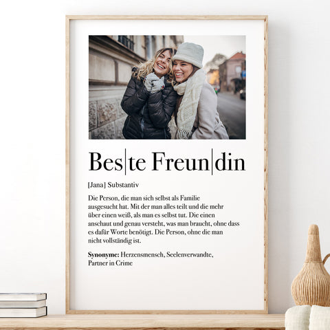 Definition Beste Freundin - Foto-Poster Poster Lieblingsmensch®