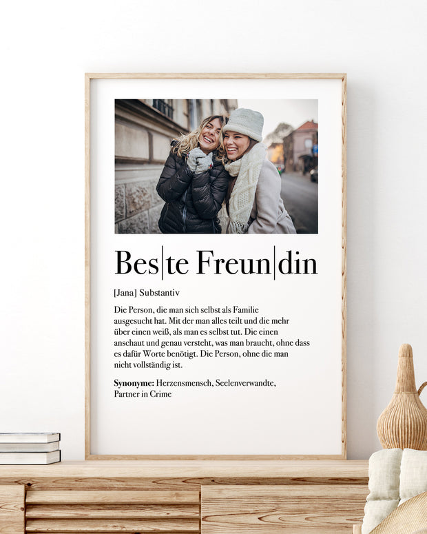 Definition Beste Freundin - Foto-Poster