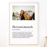 Definition Herzensmensch - Foto-Poster