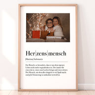 Definition Herzensmensch - Foto-Poster
