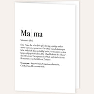 Definition Mama - Grußkarte Grußkarte Lieblingsmensch®