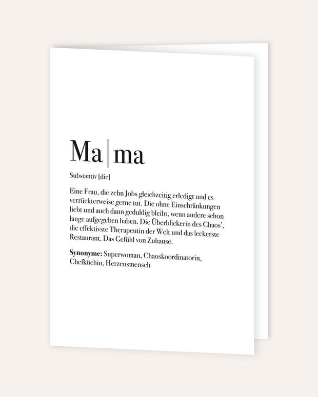Definition Mama - Grußkarte Grußkarte Lieblingsmensch®