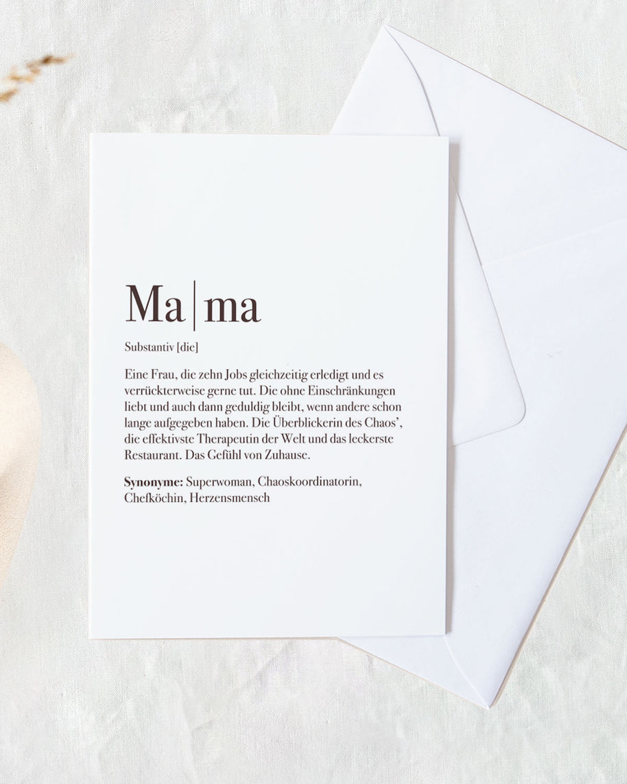 Definition Mama - Grußkarte Grußkarte Lieblingsmensch®