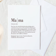 Definition Mama - Grußkarte Grußkarte Lieblingsmensch®