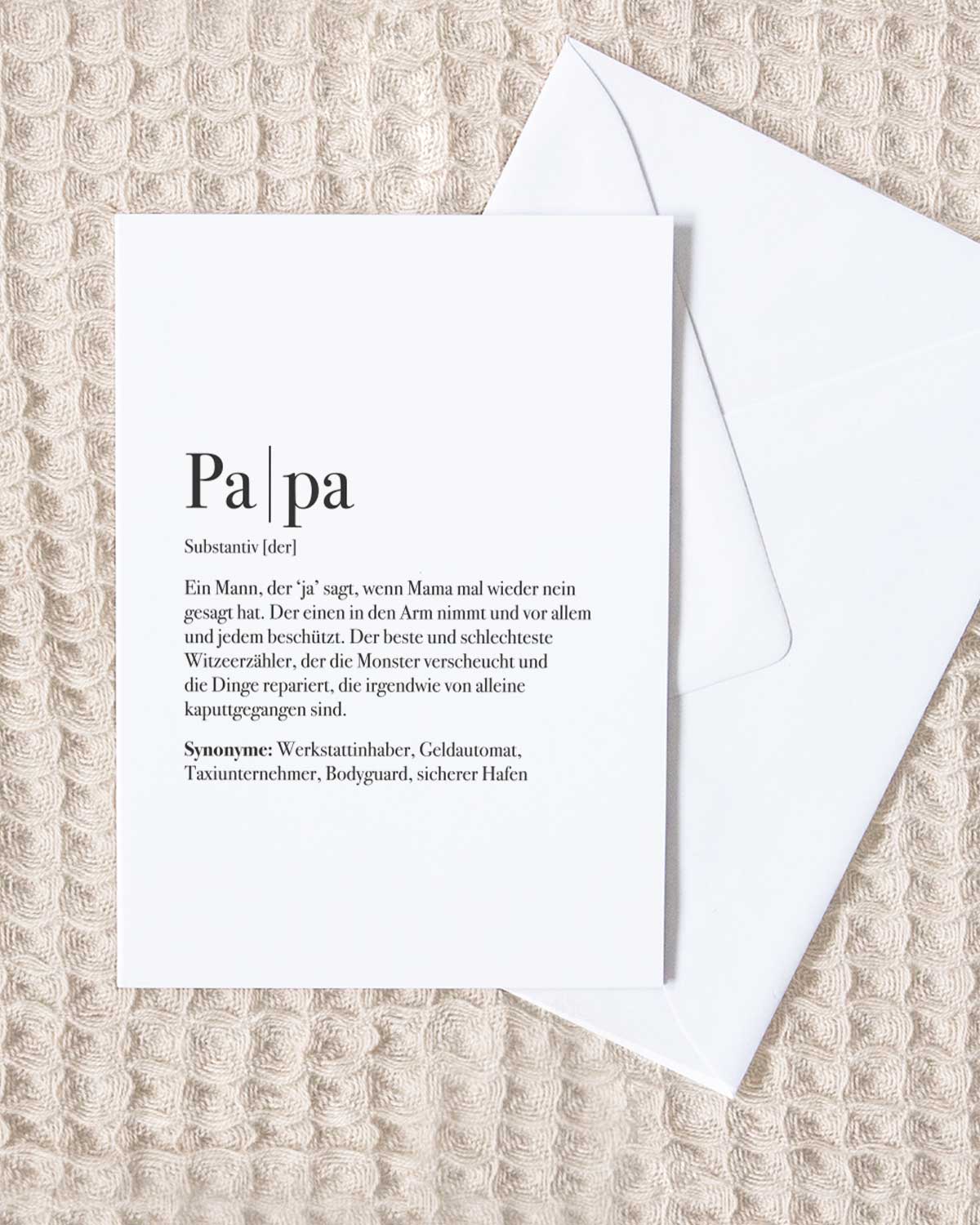 Definition Papa - Grußkarte Grußkarte Lieblingsmensch®