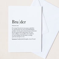 Definition Bruder - Grußkarte Grußkarte Lieblingsmensch®