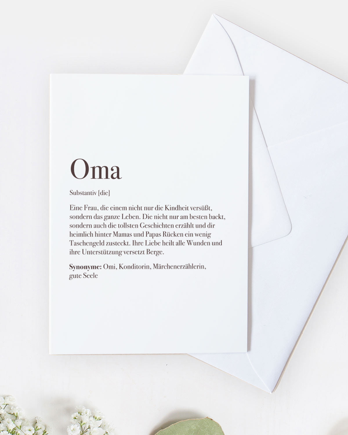 Definition Oma - Grußkarte Grußkarte Lieblingsmensch®