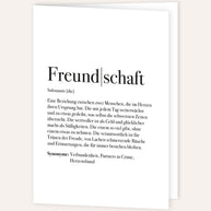 Definition Freundschaft - Grußkarte Grußkarte Lieblingsmensch®