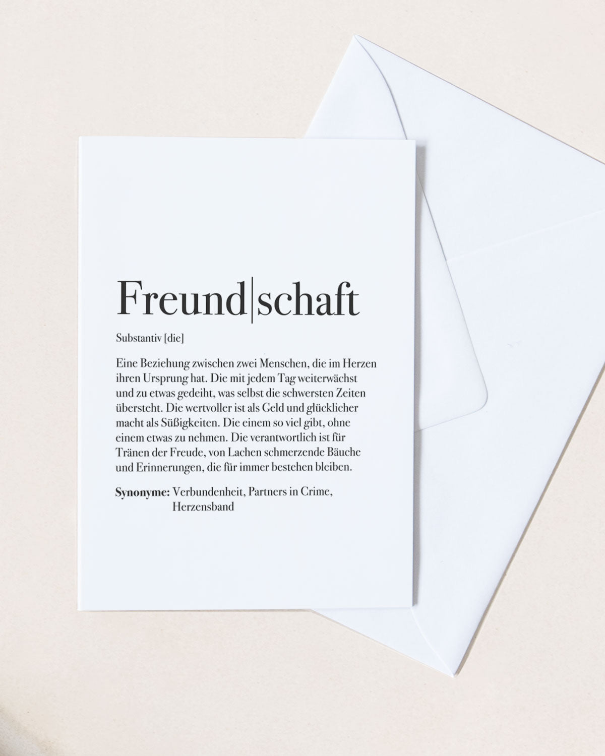 Definition Freundschaft - Grußkarte Grußkarte Lieblingsmensch®