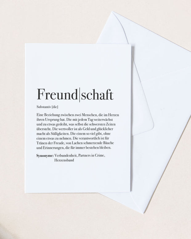 Definition Freundschaft - Grußkarte Grußkarte Lieblingsmensch®