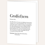 Definition Großeltern - Grußkarte