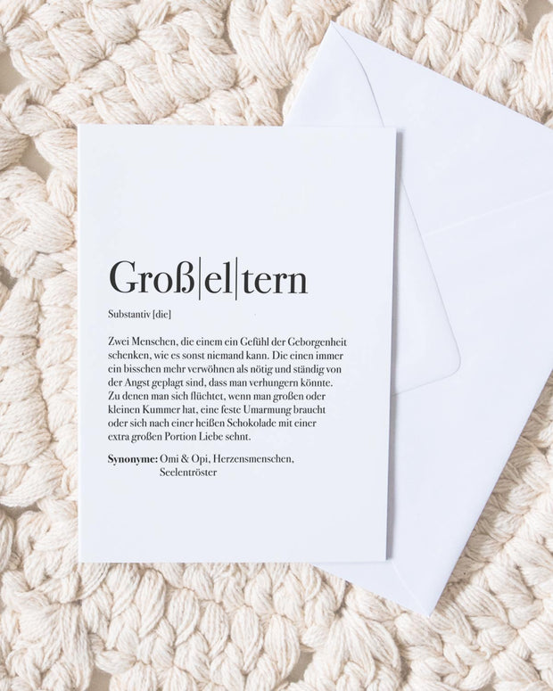 Definition Großeltern - Grußkarte