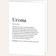 Definition Uroma - Grußkarte