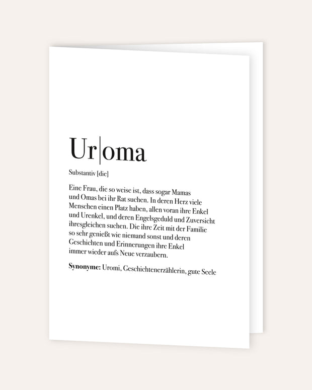 Definition Uroma - Grußkarte
