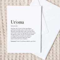 Definition Uroma - Grußkarte