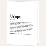 Definition Uropa - Grußkarte