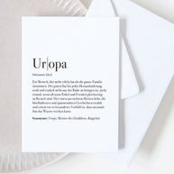 Definition Uropa - Grußkarte