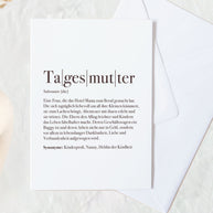 Definition Tagesmutter - Grußkarte