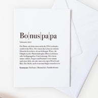Definition Bonuspapa - Grußkarte