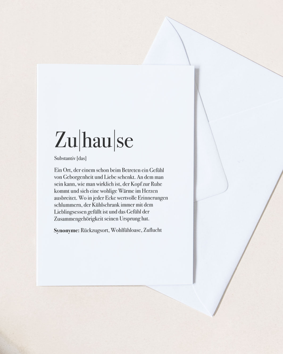 Definition Zuhause - Grußkarte Grußkarte Lieblingsmensch®