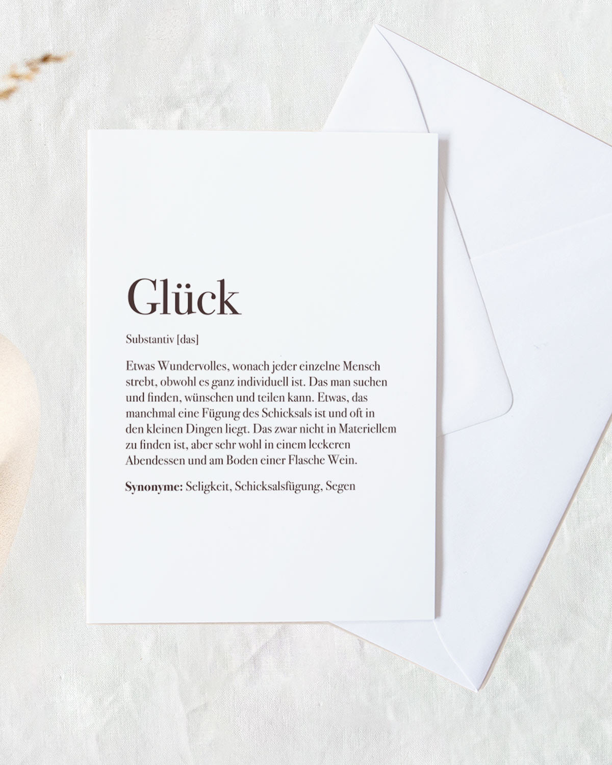 Definition Glück - Grußkarte Grußkarte Lieblingsmensch®