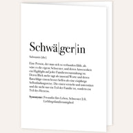 Definition Schwägerin - Grußkarte