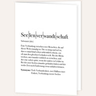 Definition Seelenverwandtschaft - Grußkarte