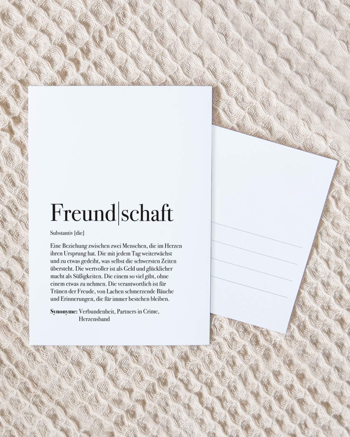 Definition Freundschaft - Postkarte Postkarte Lieblingsmensch®