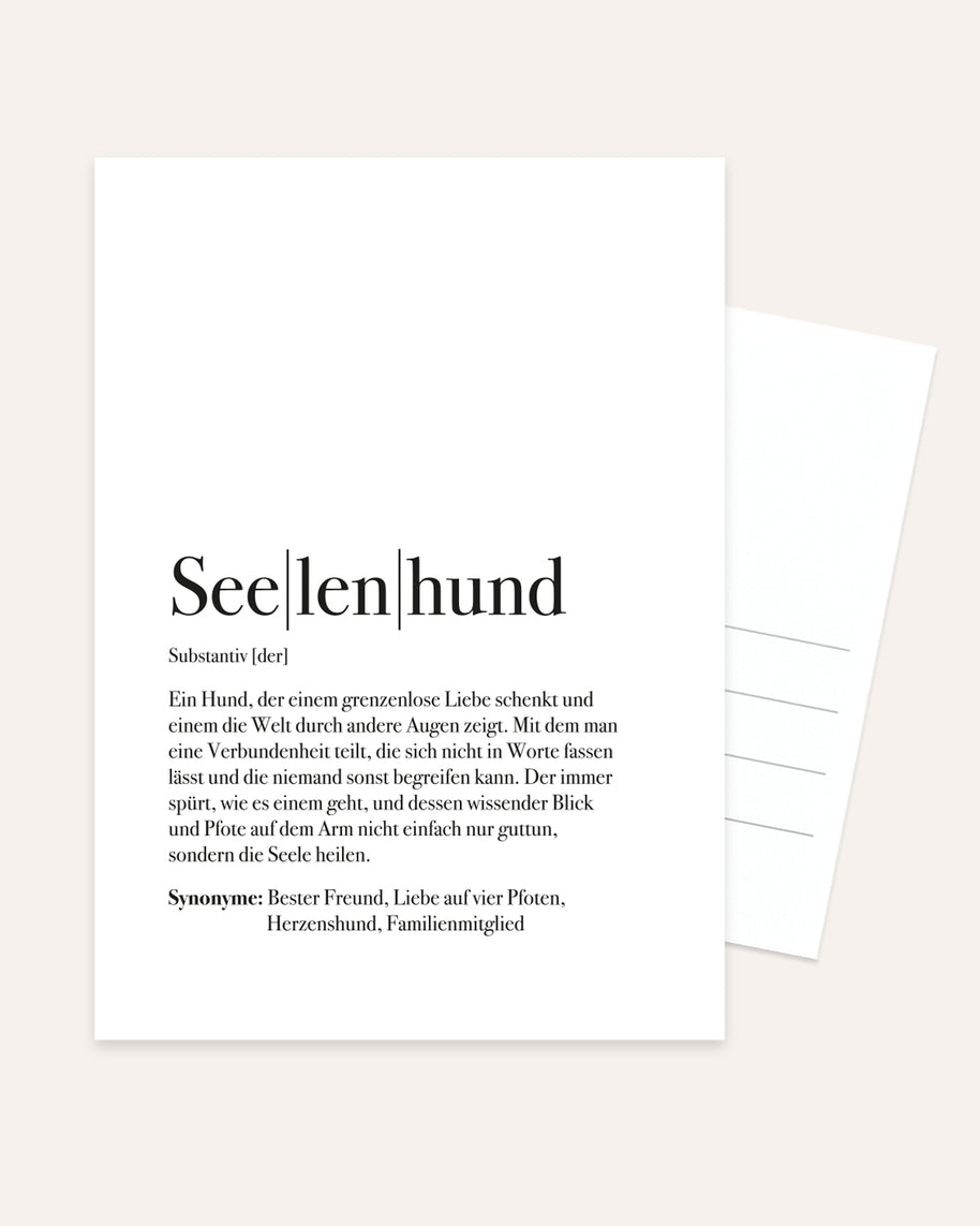 Definition Seelenhund - Postkarte