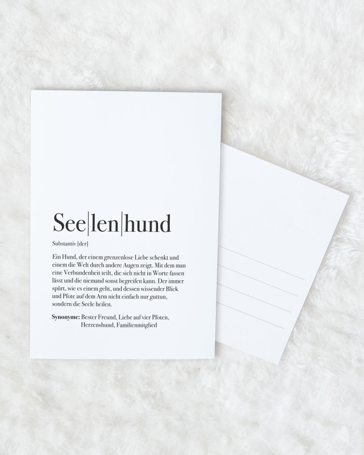 Definition Seelenhund - Postkarte Postkarte Lieblingsmensch®