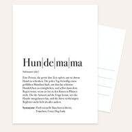 Definition Hundemama - Postkarte