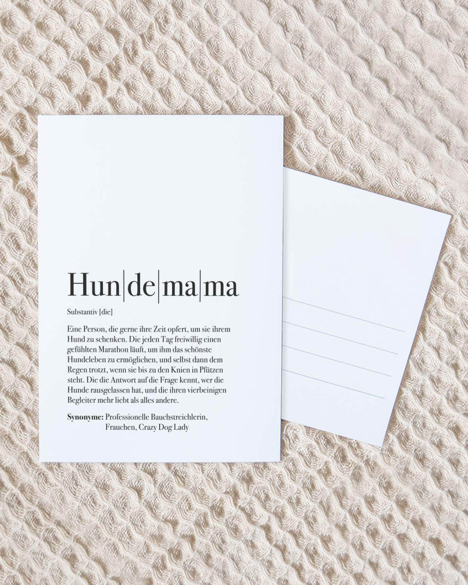 Definition Hundemama - Postkarte
