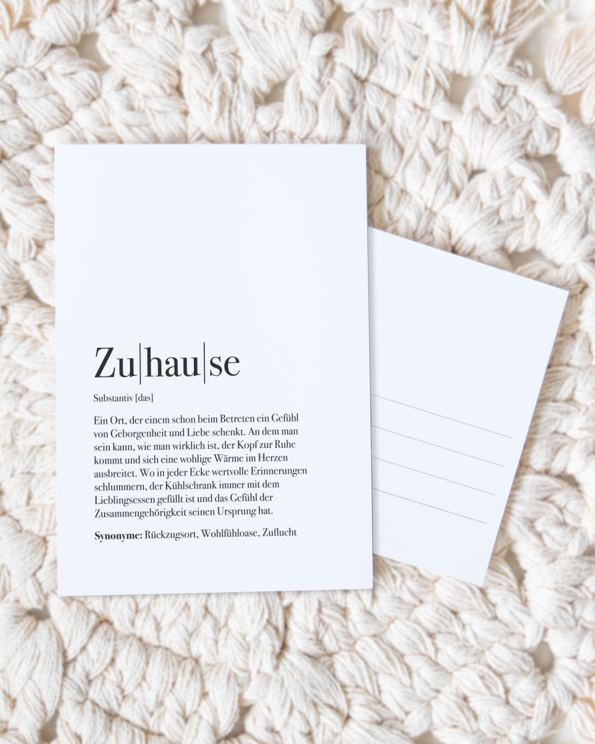 Definition Zuhause - Postkarte Postkarte Lieblingsmensch®