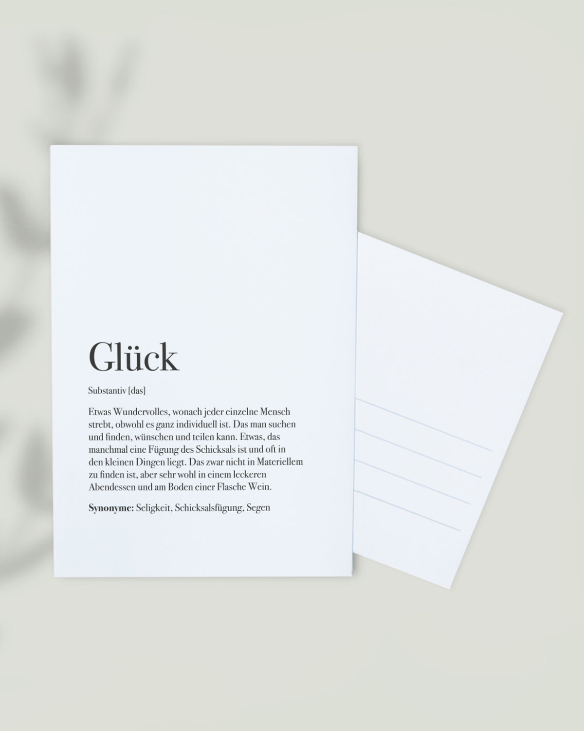 Definition Glück - Postkarte Postkarte Lieblingsmensch®