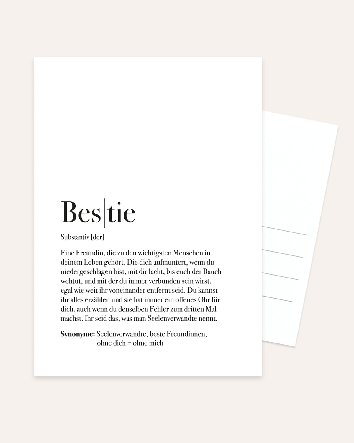 Definition Bestie - Postkarte Postkarte Lieblingsmensch®