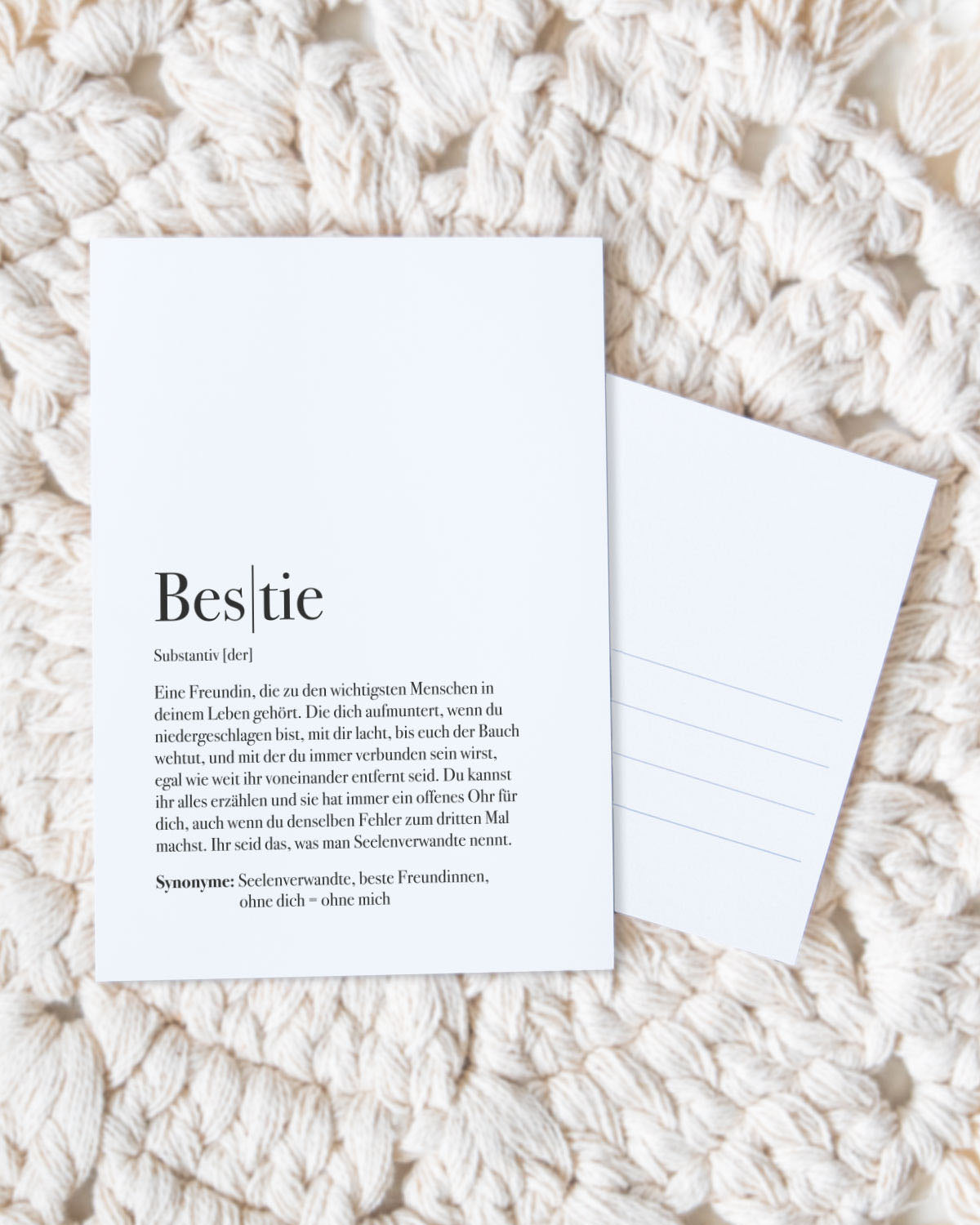 Definition Bestie - Postkarte Postkarte Lieblingsmensch®