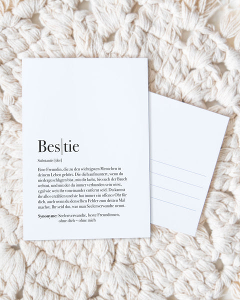 Definition Bestie - Postkarte Postkarte Lieblingsmensch®