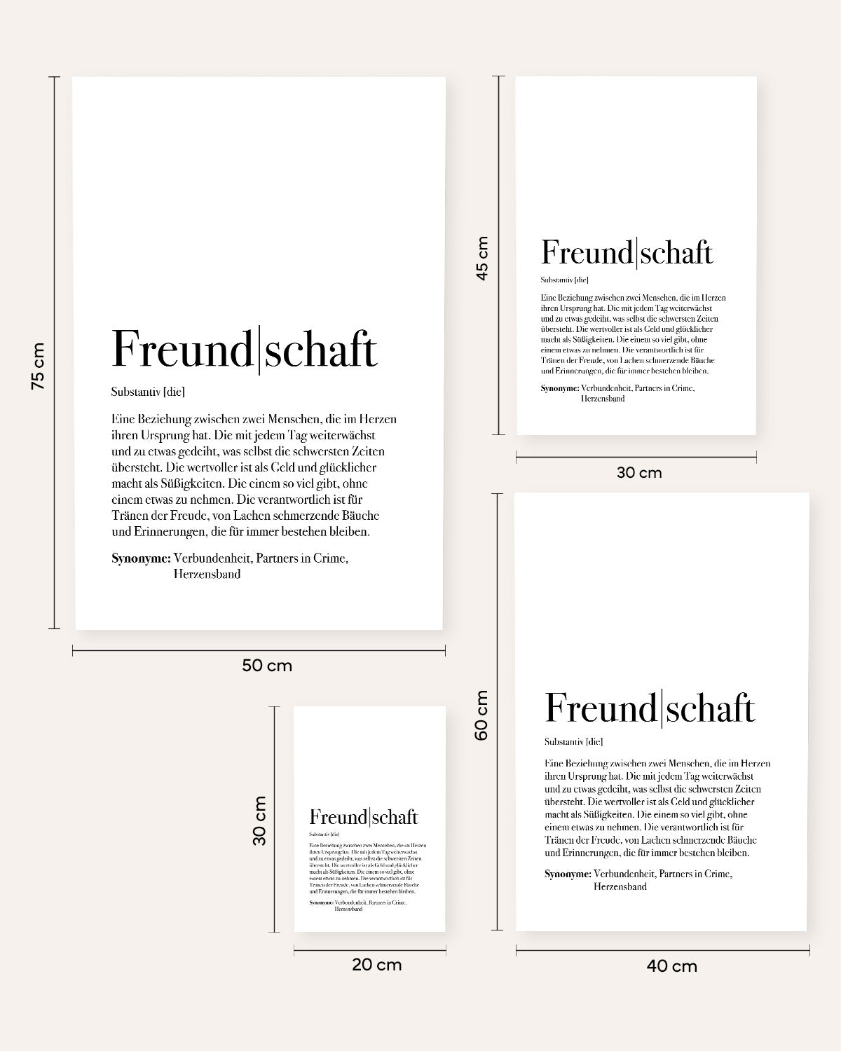 Definition Freundschaft - Foto-Poster Poster Lieblingsmensch®