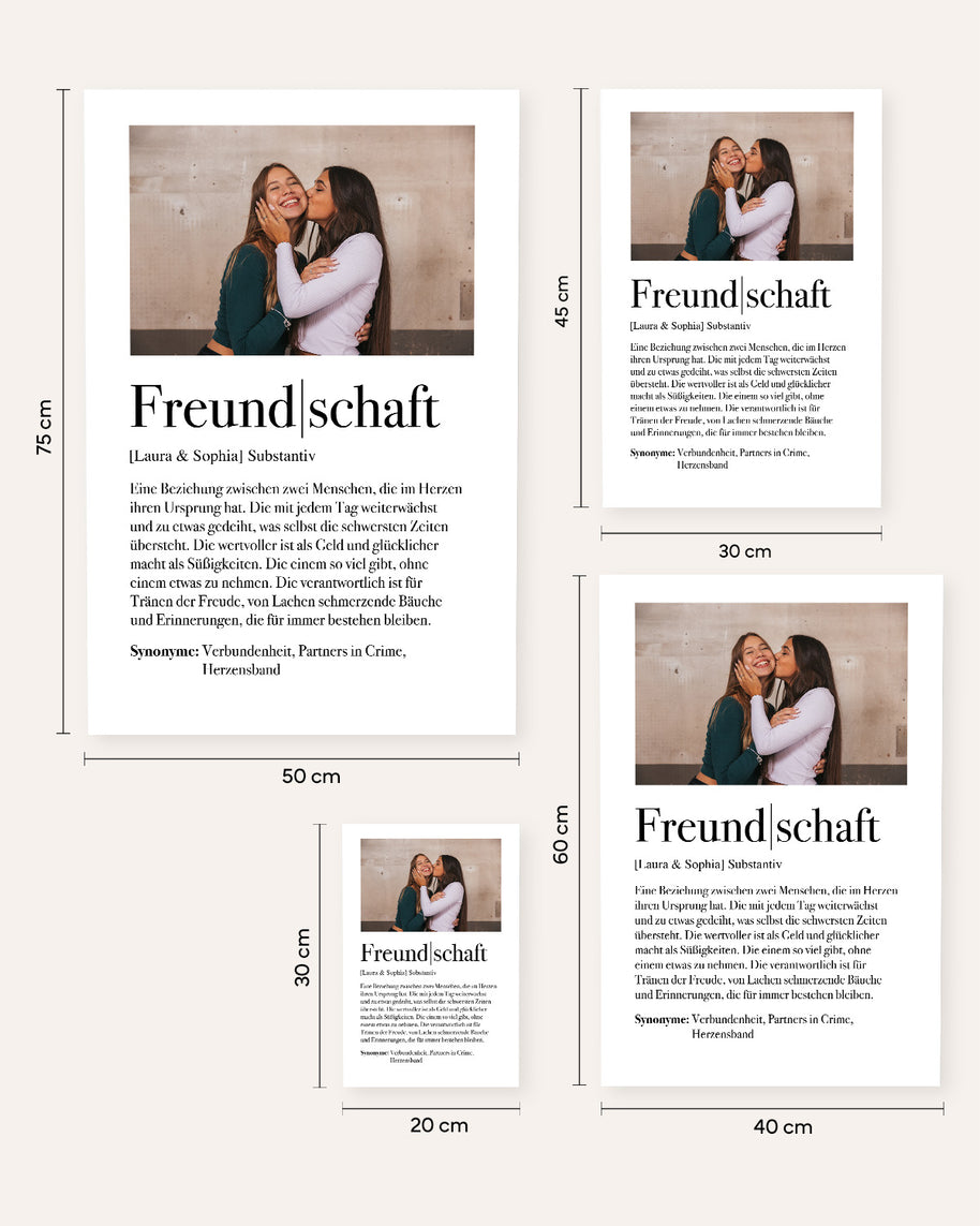Definition Freundschaft - Foto-Poster