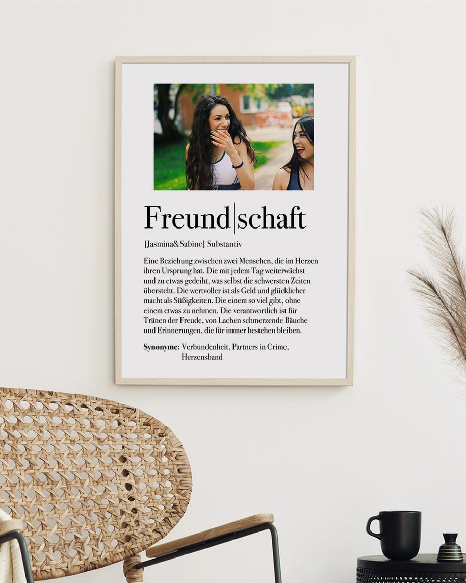 Definition Freundschaft - Foto-Poster