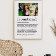 Definition Freundschaft - Foto-Poster