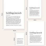 Definition Lieblingsmensch - Foto-Poster