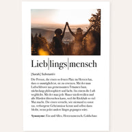 Definition Lieblingsmensch - Foto-Poster