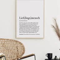 Definition Lieblingsmensch - Foto-Poster